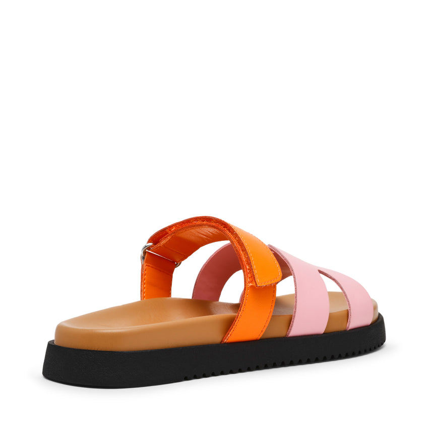 Sandalias planas Missile naranja con rosado