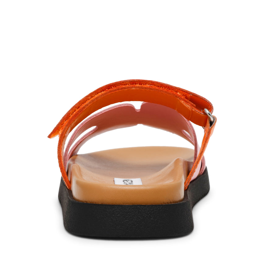 Sandalias planas Missile naranja con rosado