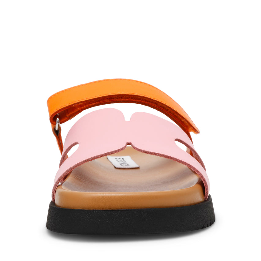 Sandalias planas Missile naranja con rosado