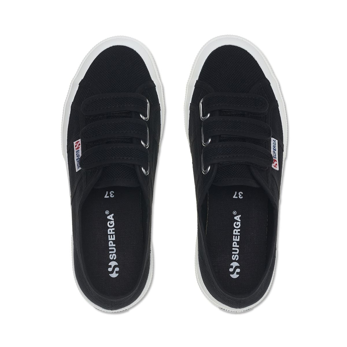 Zapatos Velcro Negros 2750 Cot3strapu Superga