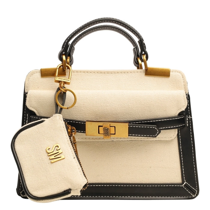 Cartera Bcoyy negro y beige