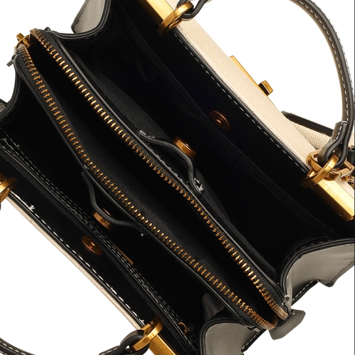 Cartera Bcoyy negro y beige - view 6