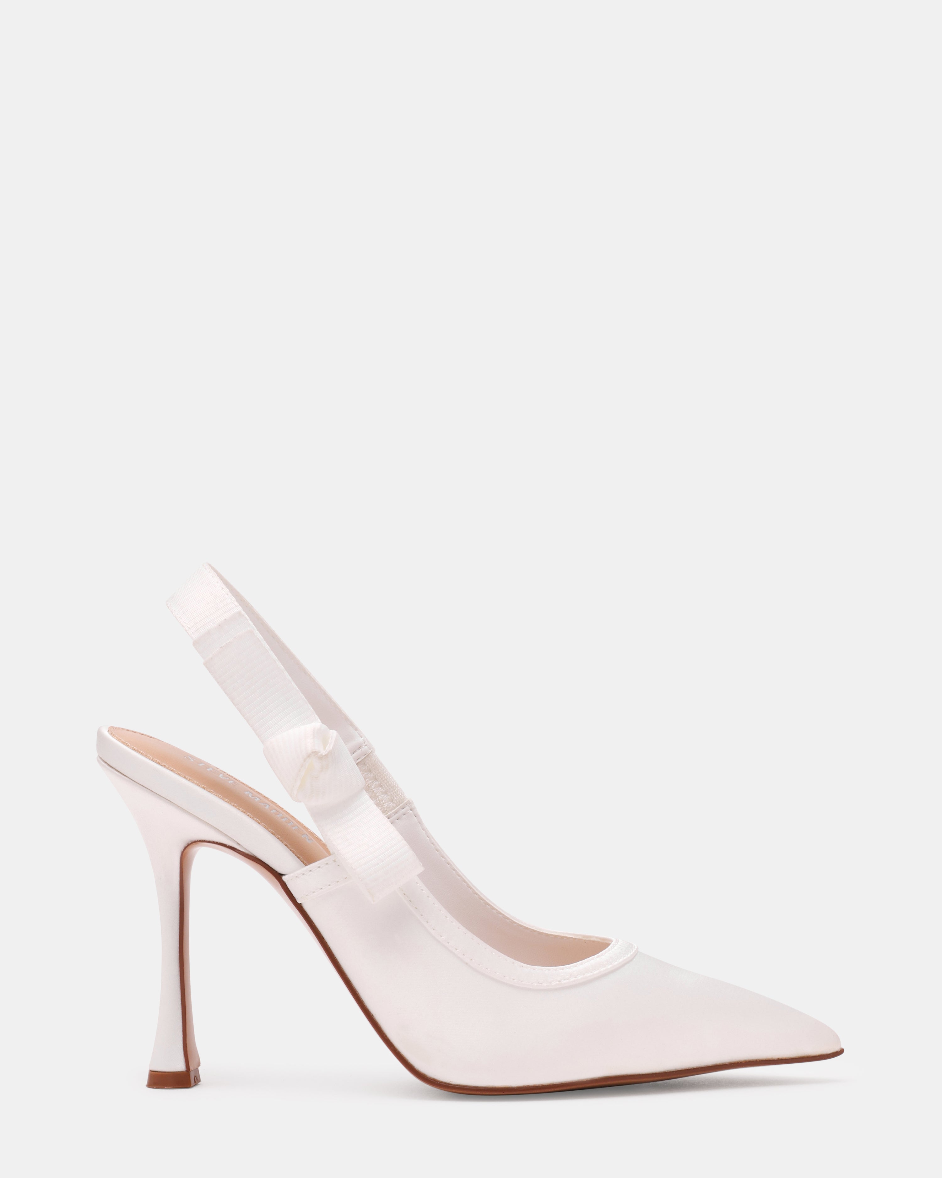 Tacones Stiletto Bri Blanco Satin