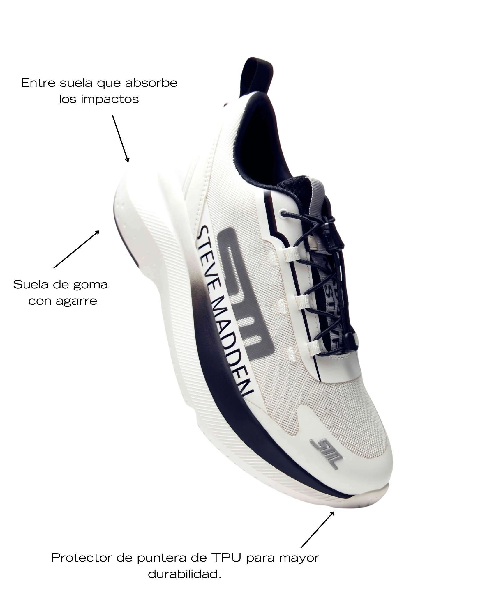 Zapatos Elevate 2 Blancos Negros