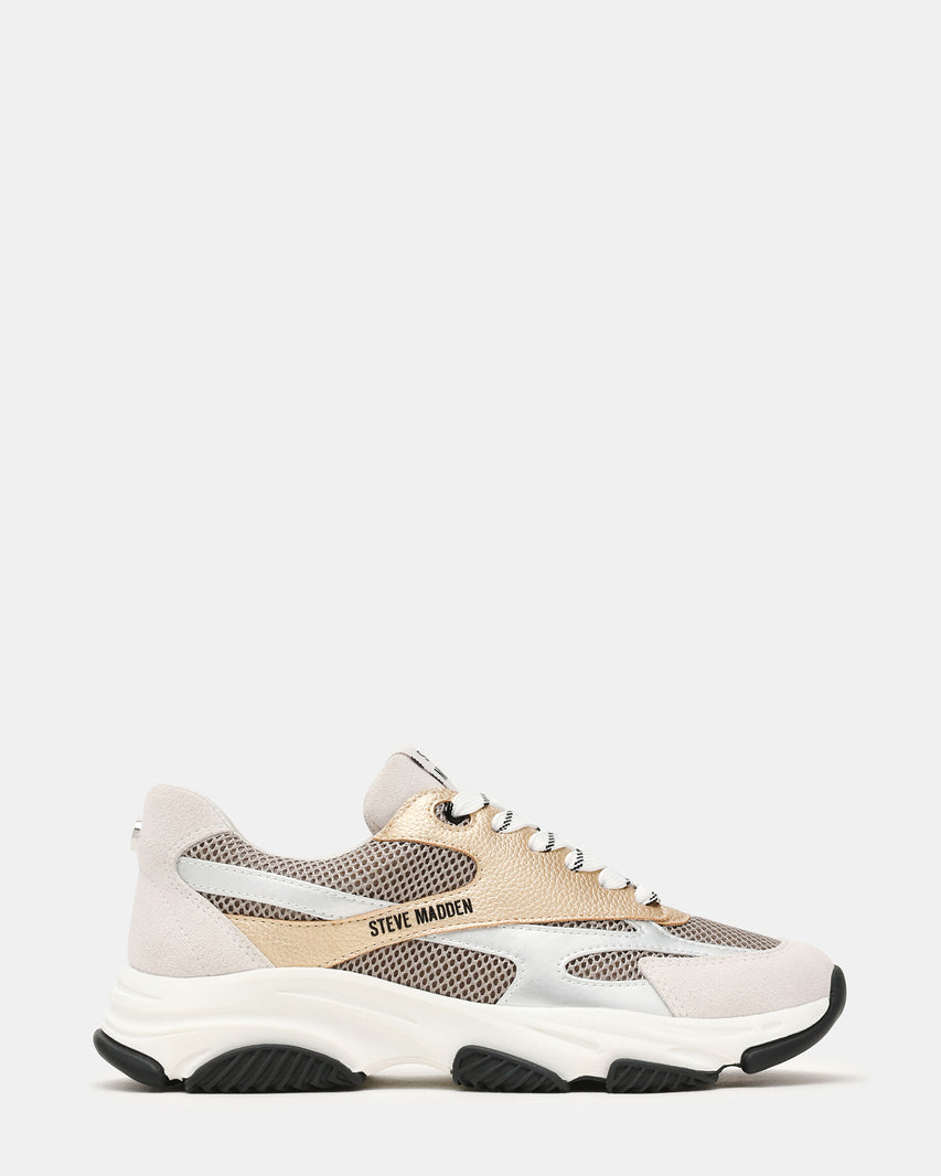 Zapatos Front Row Blanco con dorado