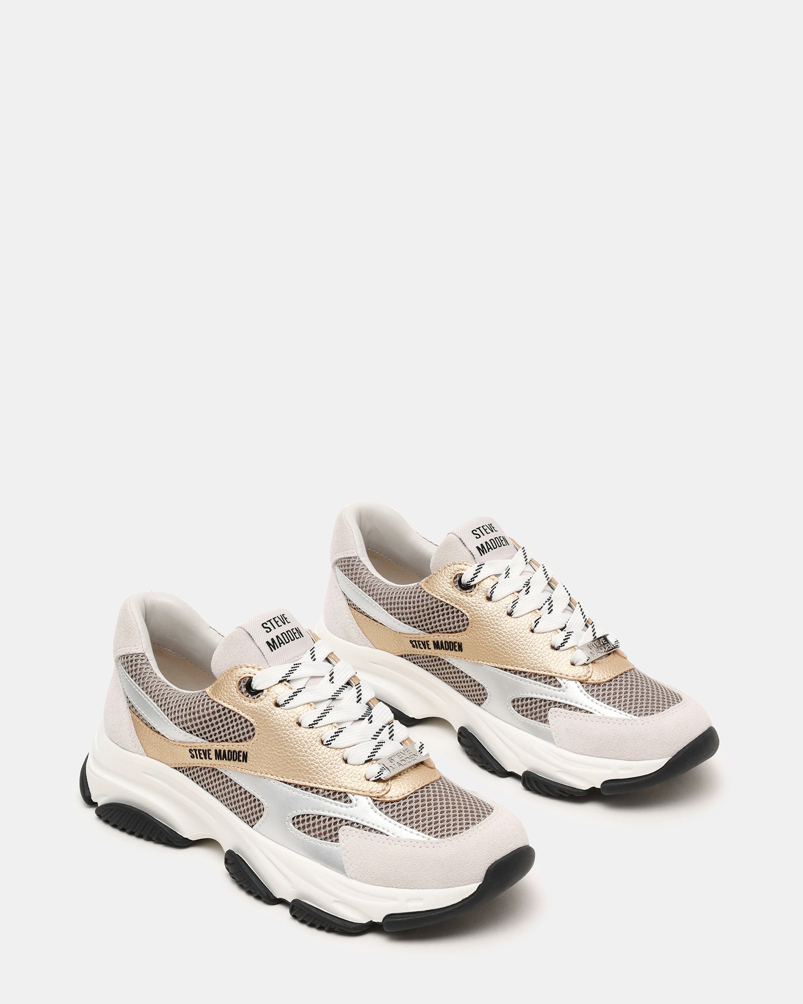 Zapatos Front Row Blanco con dorado - view 2