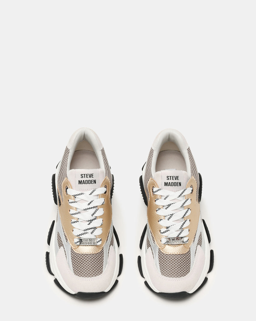 Zapatos Front Row Blanco con dorado - view 4