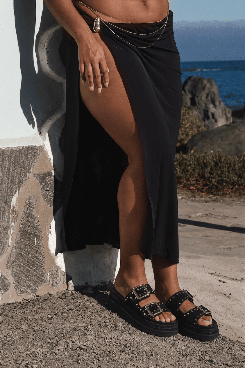Sandalias planas Mythical-S Negras - view 9