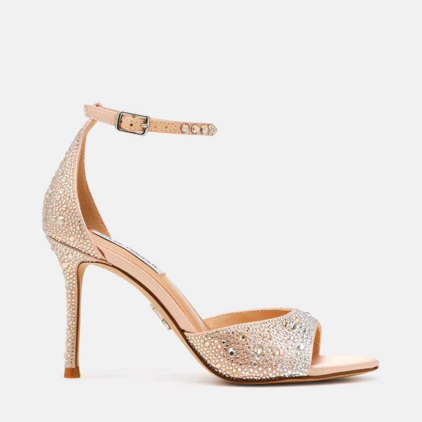 Sandalias de tacón Raquelle Beige Brillantes