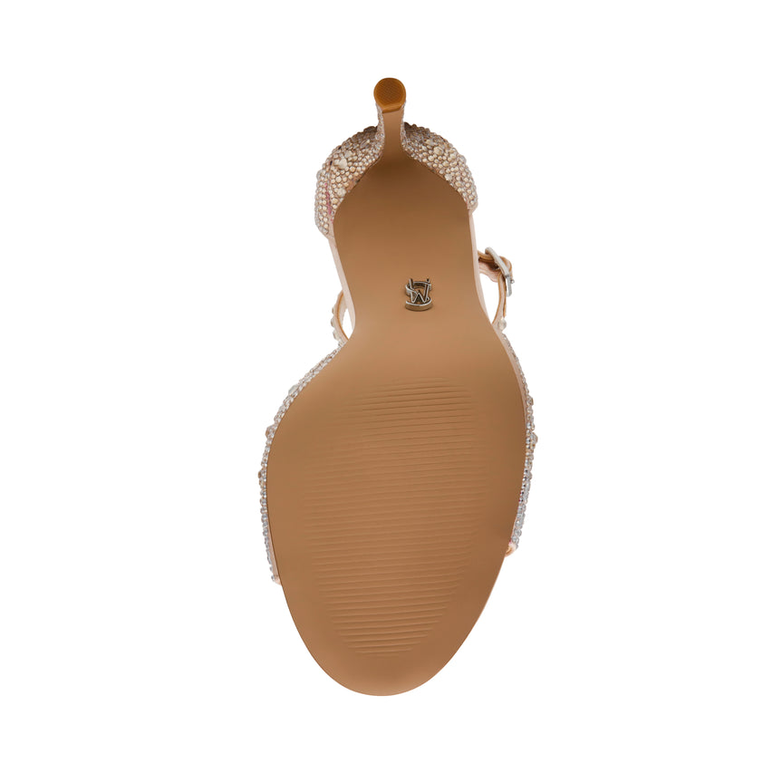 Sandalias de tacón Raquelle Beige Brillantes - view 7
