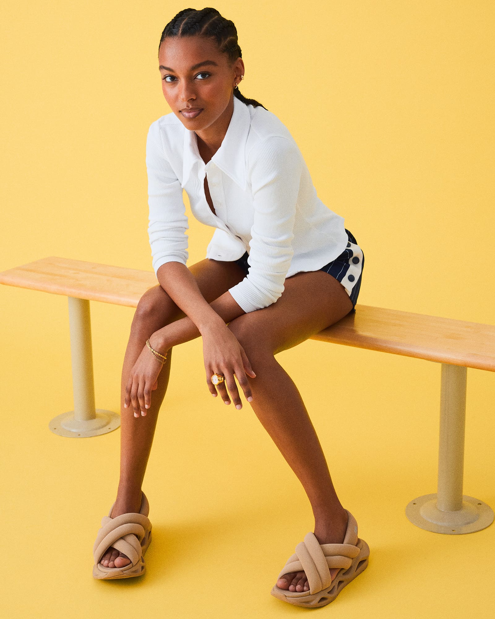 Sandalias planas Hurdle 2 beige - view 4