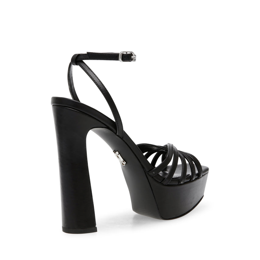 Sandalias De Tacón Diamante Negras