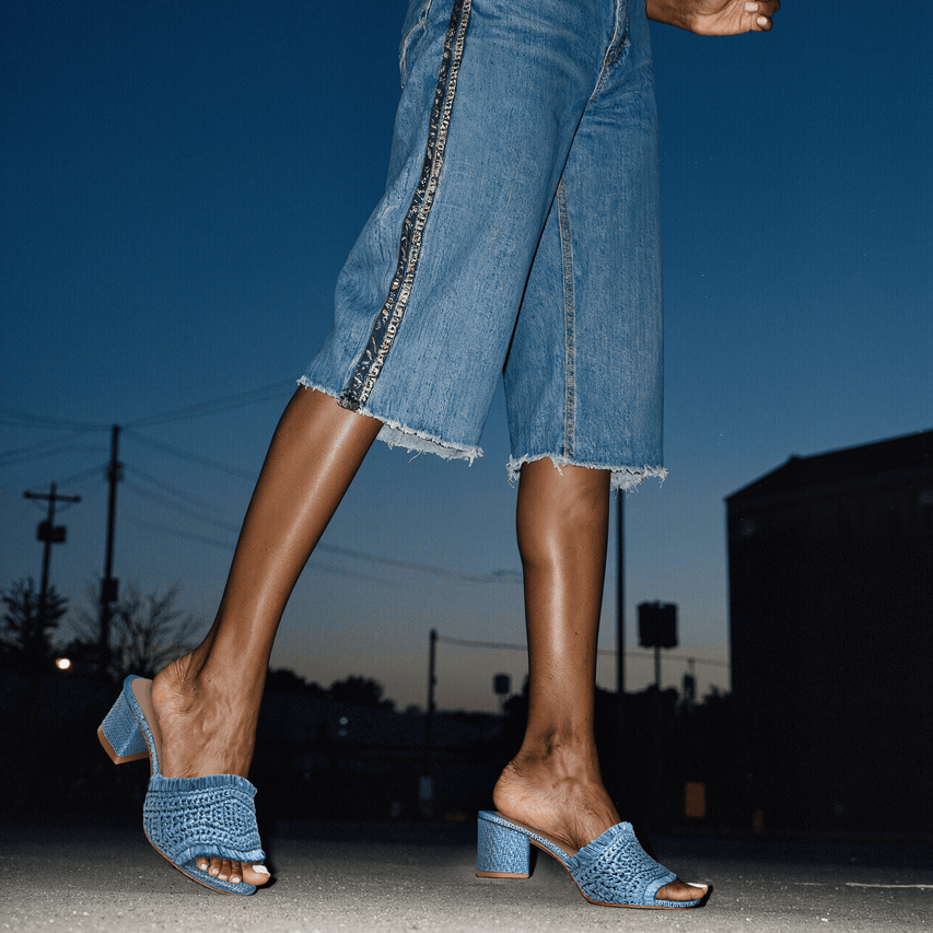 Sandalias de tacón Cienega azul