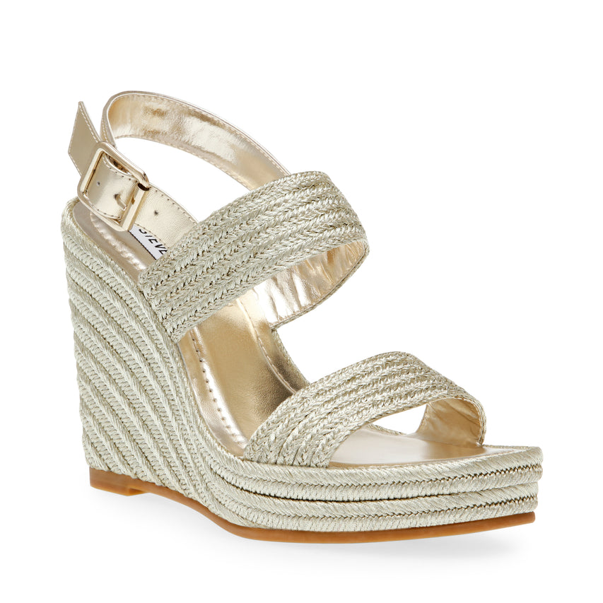 Sandalias De Plataforma Devotee Doradas
