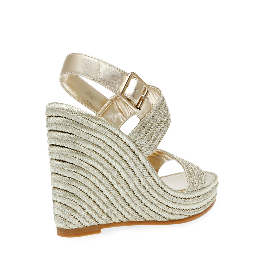 Sandalias De Plataforma Devotee Doradas