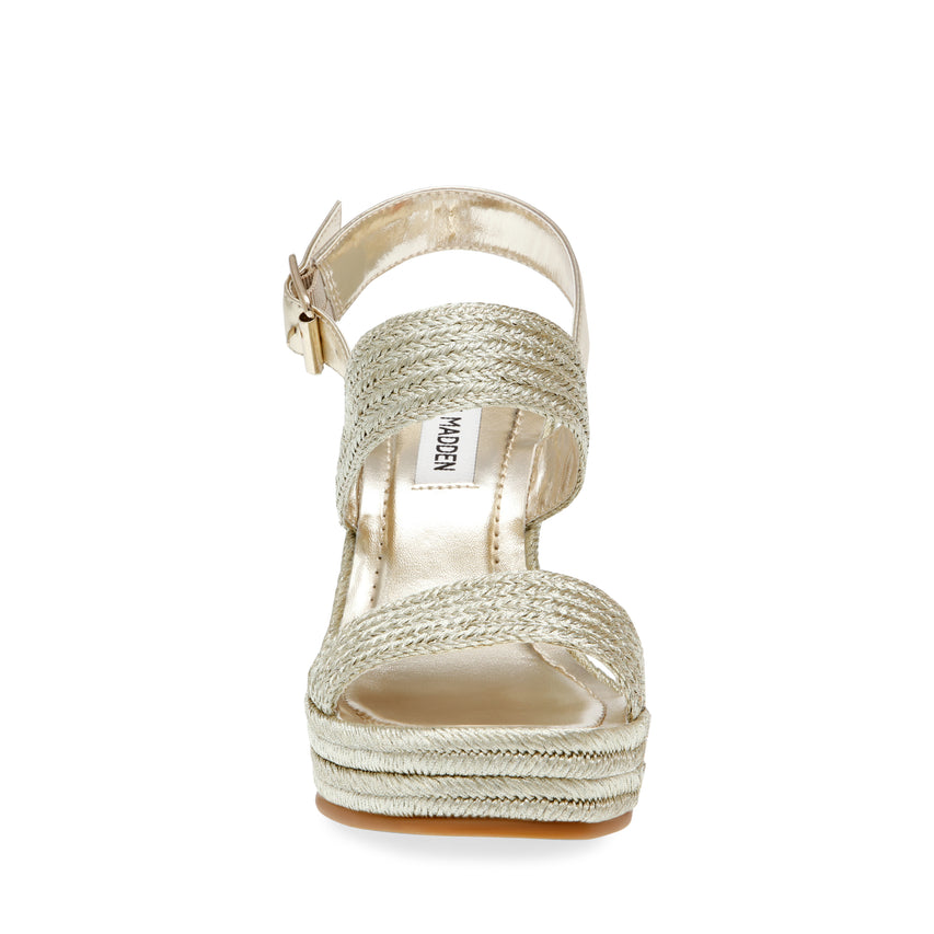 Sandalias De Plataforma Devotee Doradas