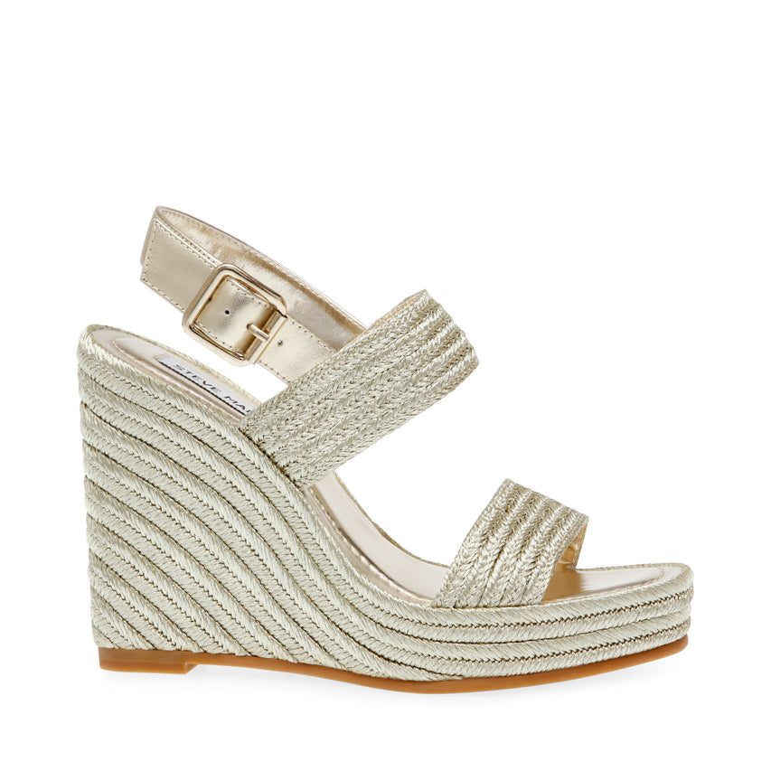 Sandalias De Plataforma Devotee Doradas