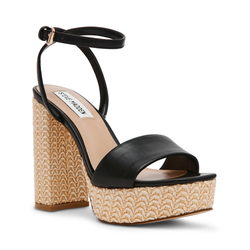 Sandalias De Tacón Leonite Negras