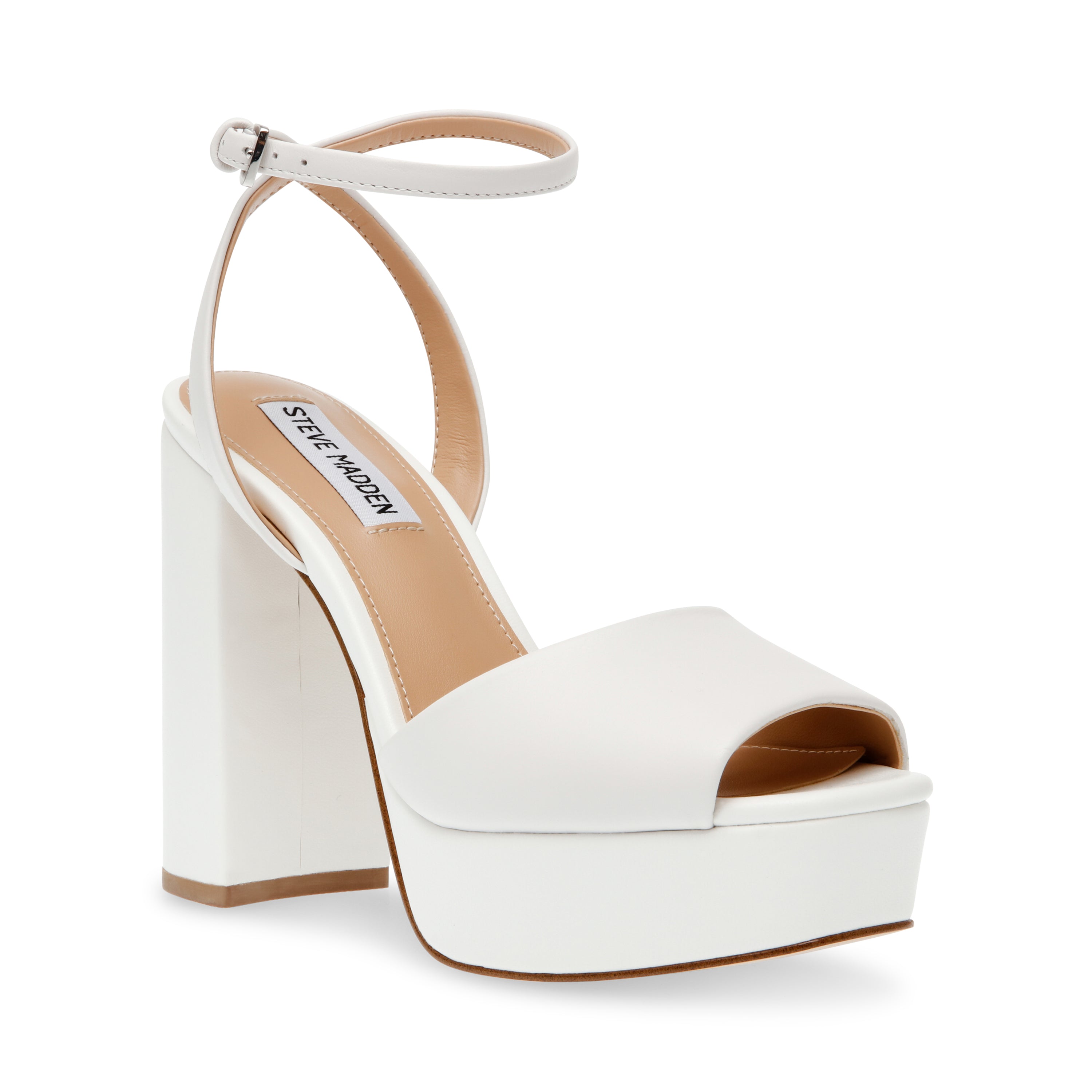 LOURDES WHITE LEATHER- Hover Image