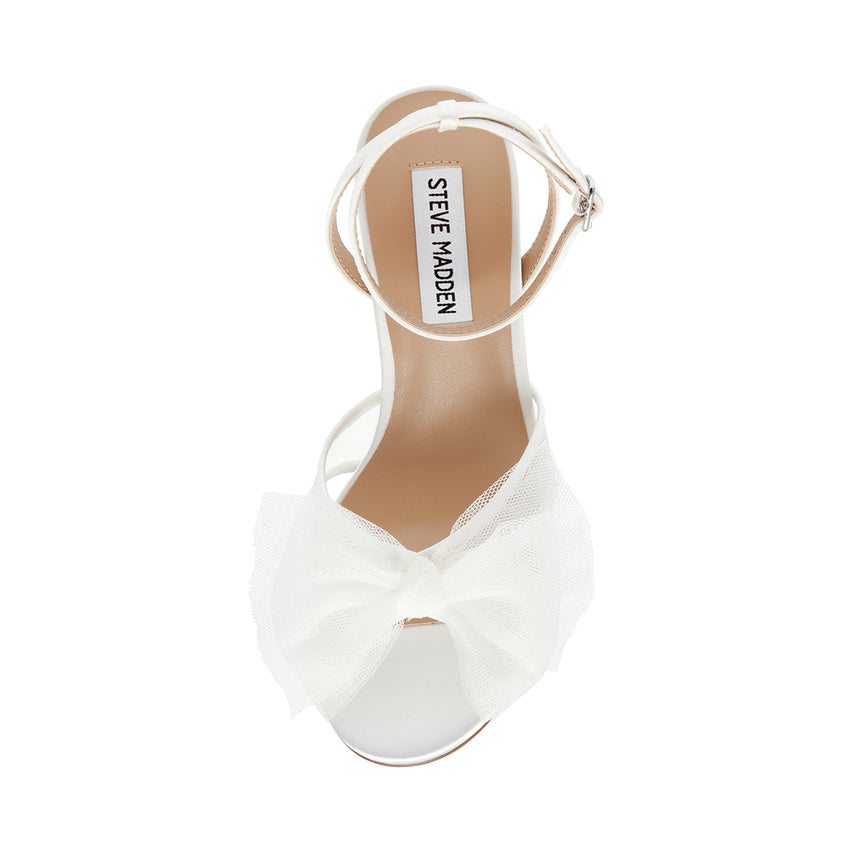 Sandalias De Tacón Nuptial Blancas