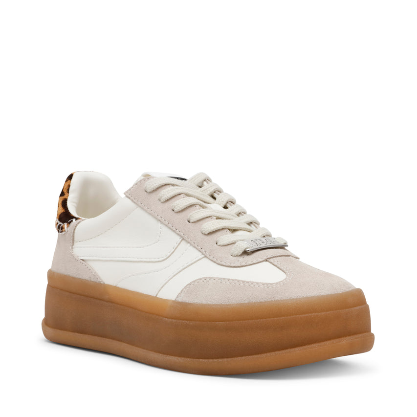 Zapatos Off-Track Blanco y leopardo