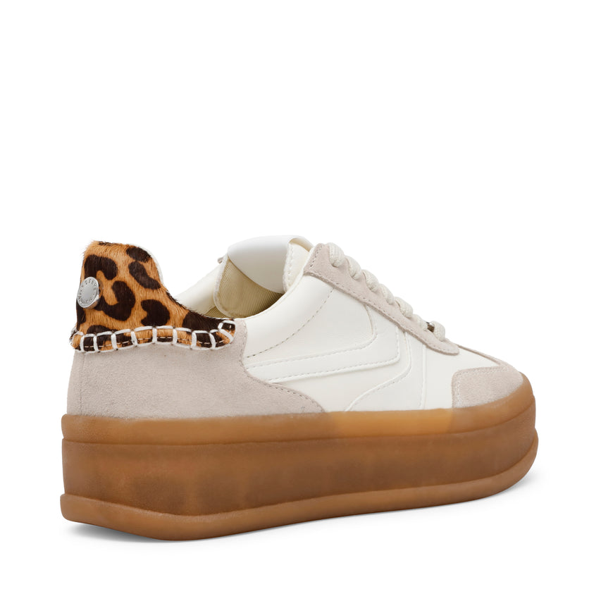 Zapatos Off-Track Blanco y leopardo