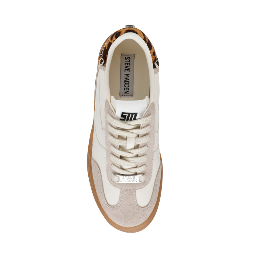 Zapatos Off-Track Blanco y leopardo