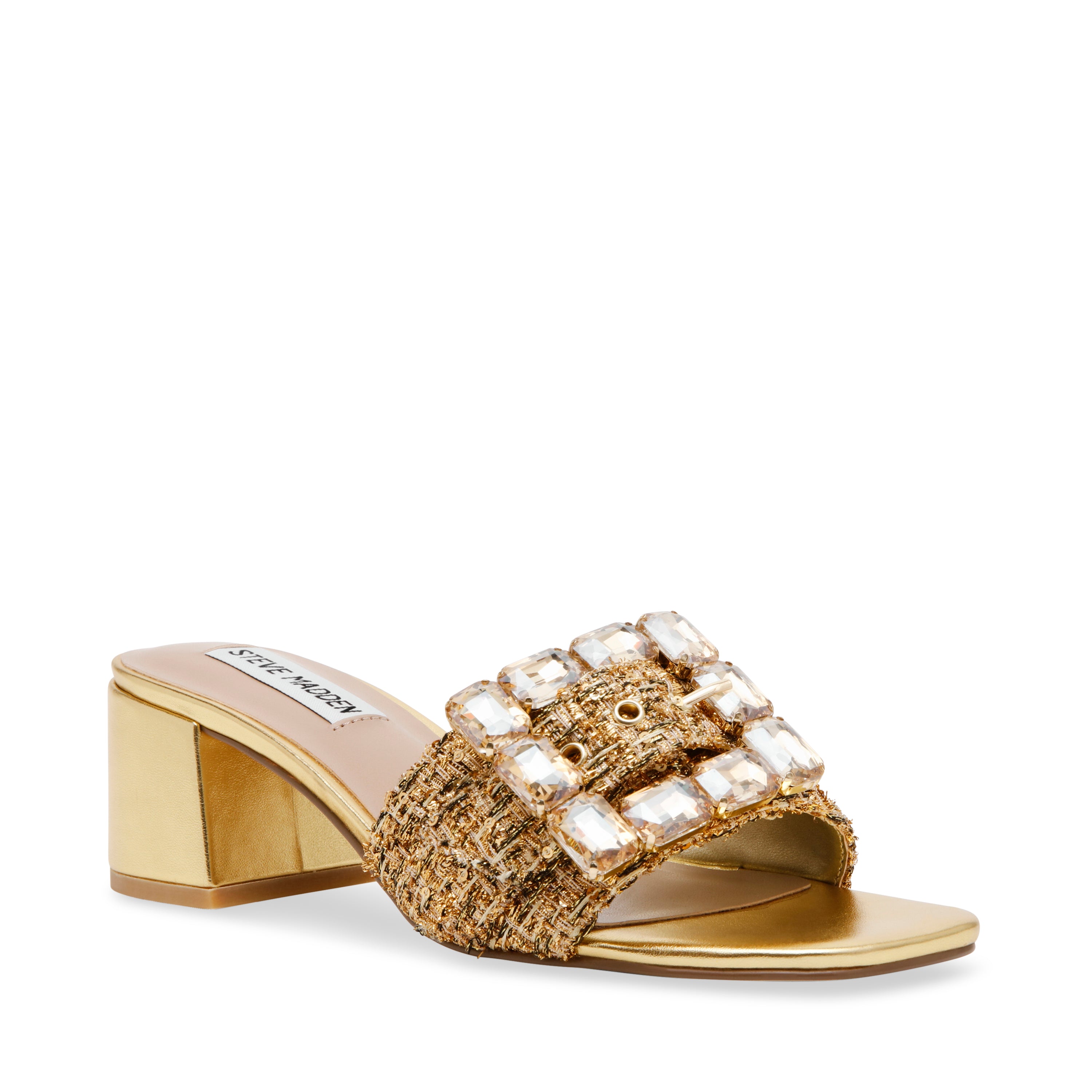 Sandalias De Tacón Sandre Doradas