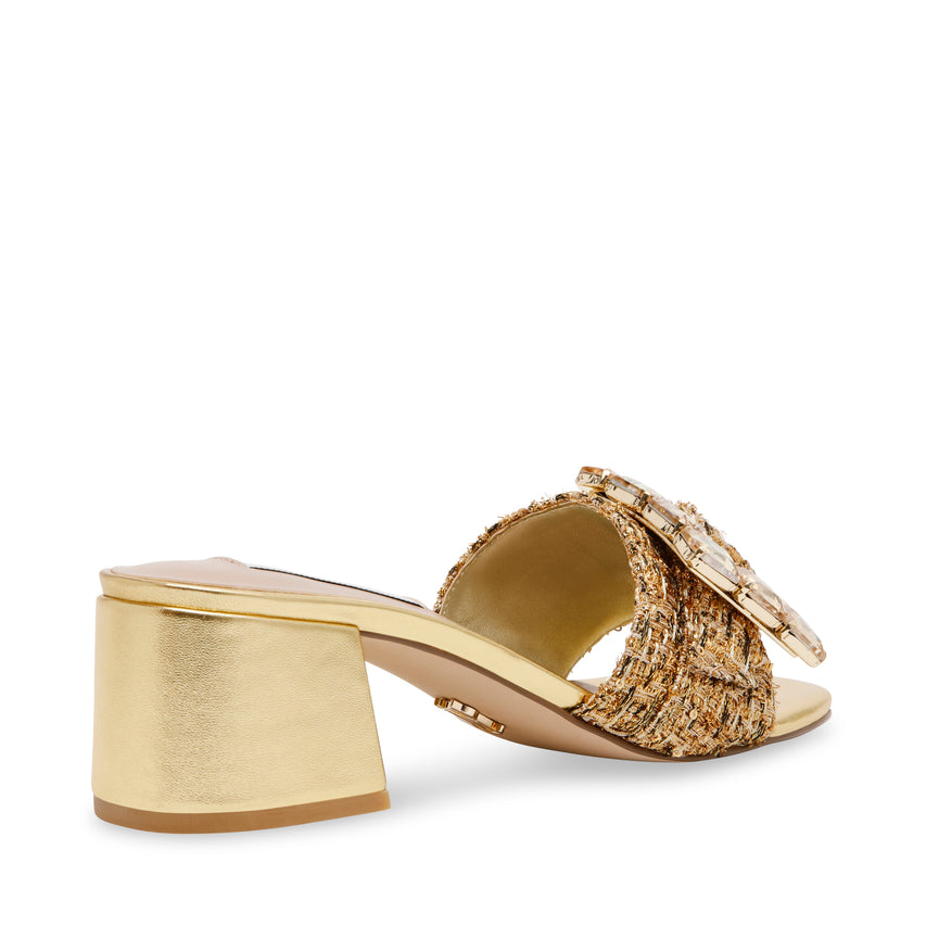Sandalias De Tacón Sandre Doradas