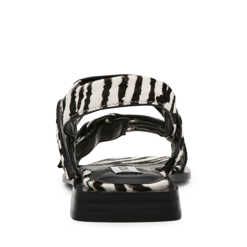 Sandalias planas Saria-L negras con blanco