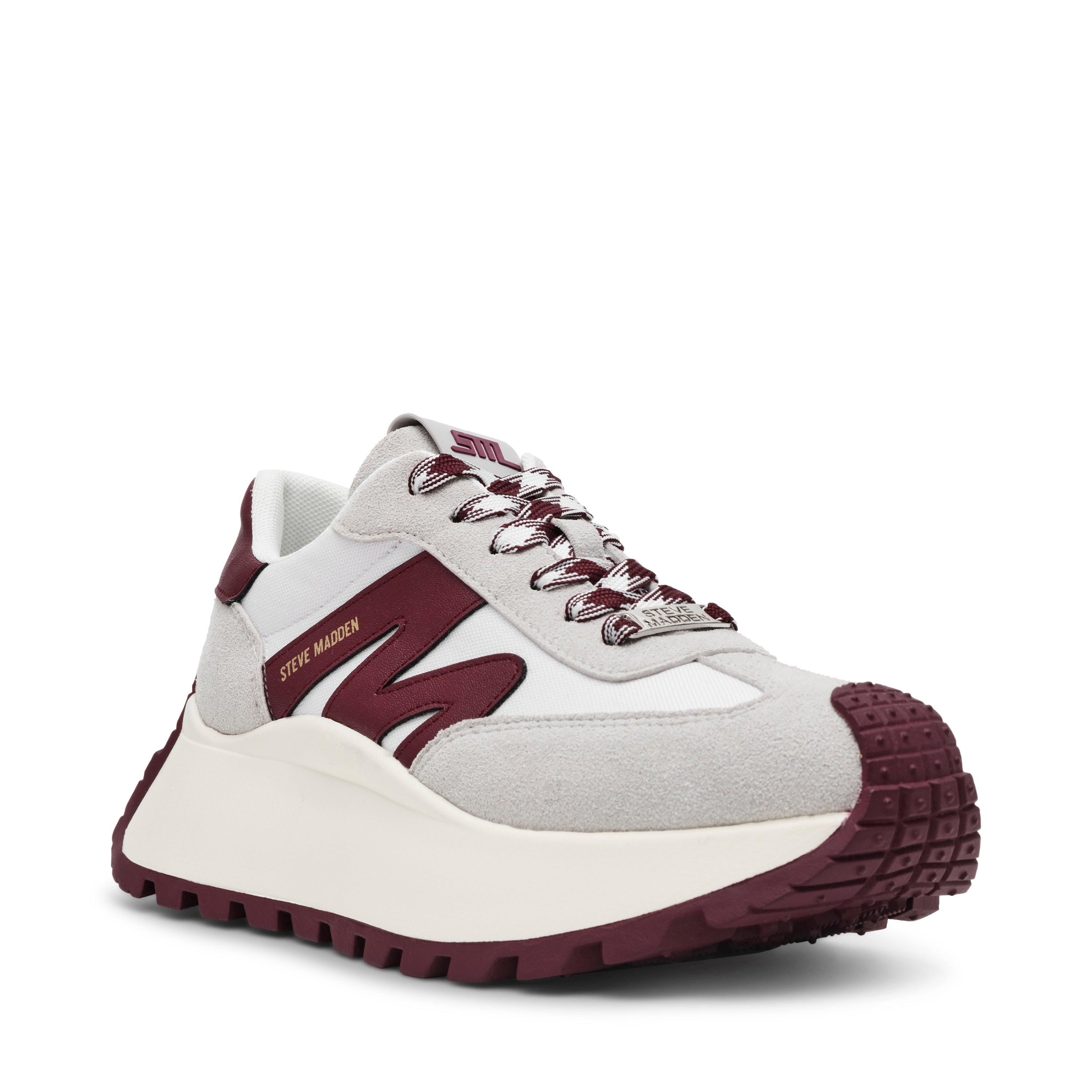 Zapatos Supercampo blancos con vinotinto