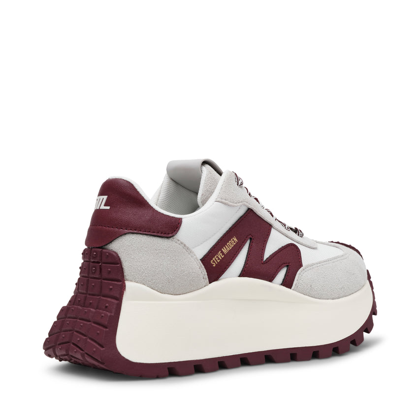 Zapatos Supercampo blancos con vinotinto