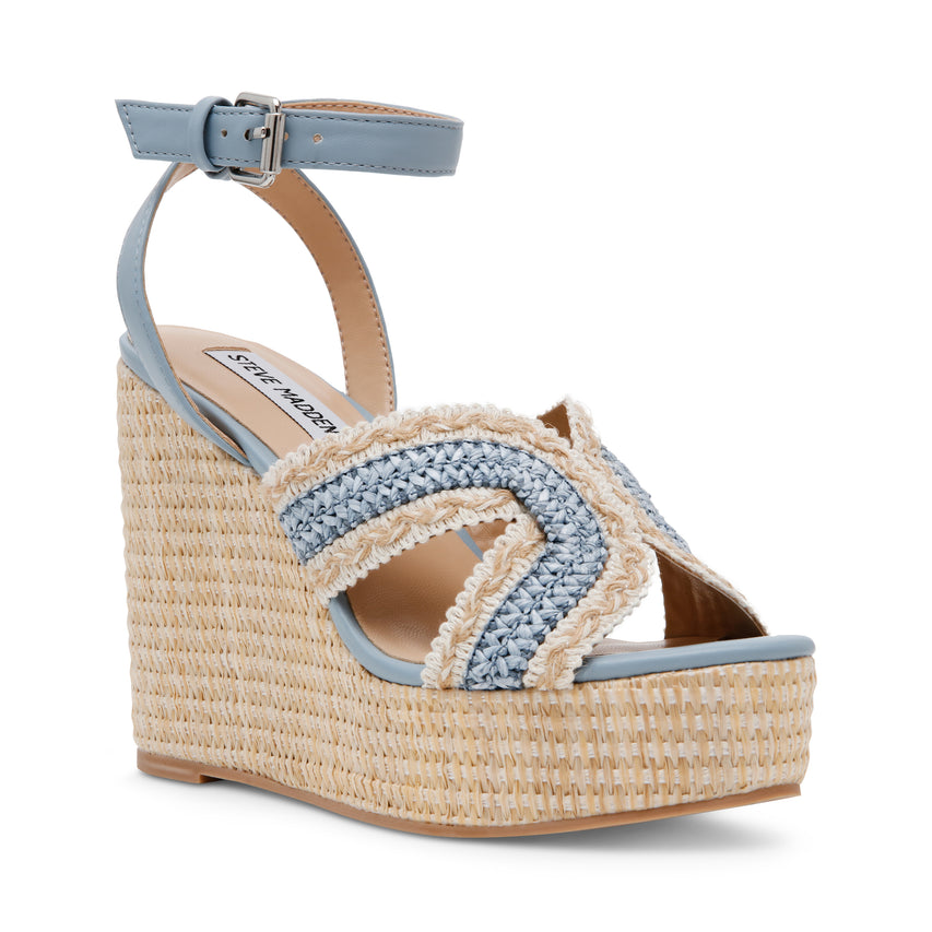 Sandalias De Plataforma Vickie Azul