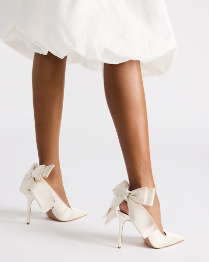 Tacones Stiletto Teacup Hueso