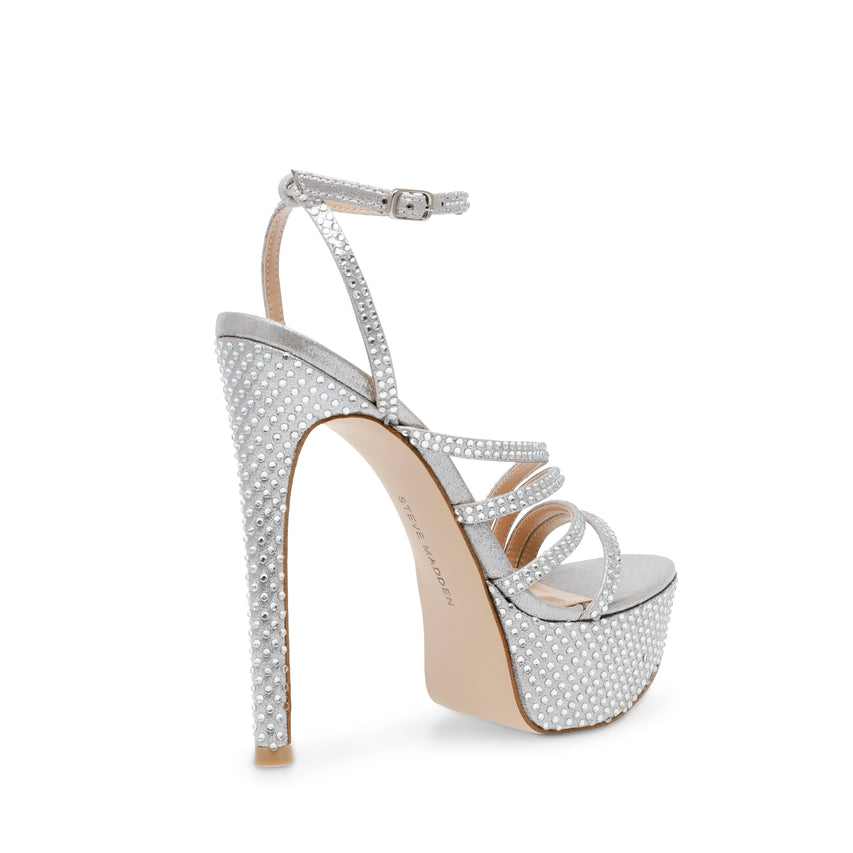 Sandalias De Tacón Sensuous-R Plateadas