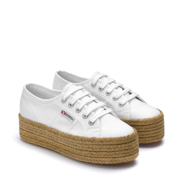 Zapatos Plataforma Espadrilla Blancos 2790 Cotropew