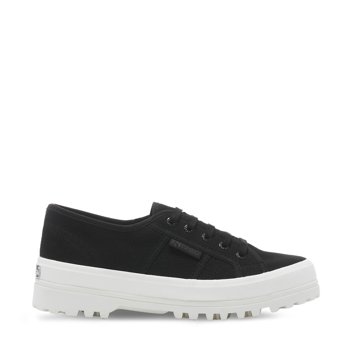 Zapatos Plataforma Negros 2555-Cotu Alpina Mujer Superga