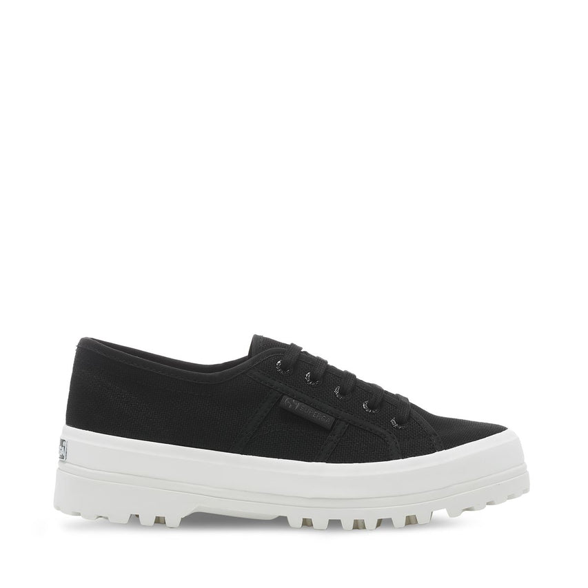 Zapatos Plataforma Negros 2555-Cotu Alpina Mujer Superga
