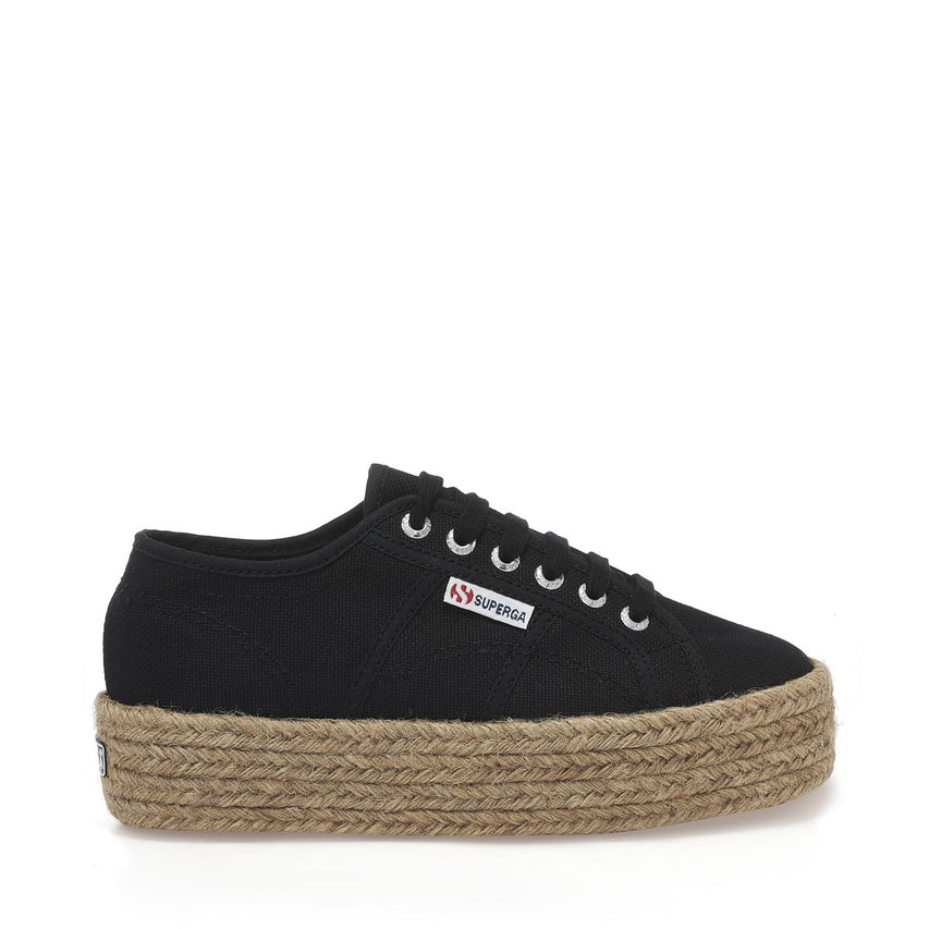 Tenis Plataforma Negros 2790 Rope Mujer Superga